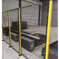 Yellow Color Welded Workshop Metal Fence Warehouse Metal Frame fence and gates with wheels Portable and movealble